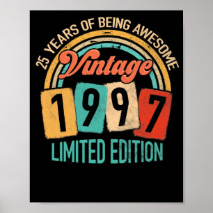 Poster 25 Anos De Idade Incrível No Aniversário De 25 1