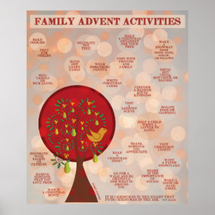 Pôster 25 atividades do advento da família