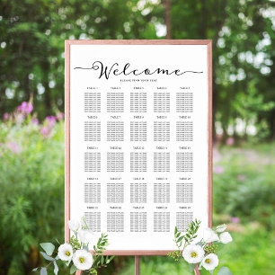 Poster 25 Gráfico de assentos de Mesa Encontre seu Sinal
