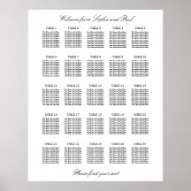 25 Mesa Gráfico de Assentos Minimalista Elegante