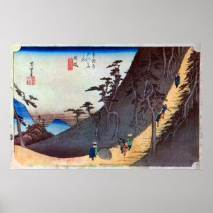 Pôster 26. 日坂宿, 広重 Nissaka-juku, Hiroshige, Uki