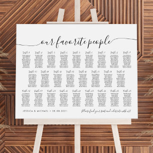 Poster 26 Mesa Elegante Nosso Gráfico de Assentos Pessoas