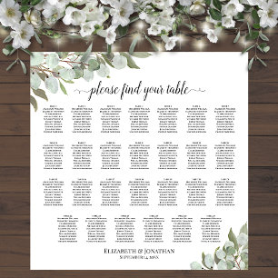 Poster 27 Gráfico de Casamento de Eucalyptus Saída da Mes