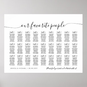 Poster 27 Mesa Elegante Nossas Pessoas Favoritas Plano de