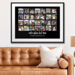 Poster 28 Grade de Colagem de Fotos - 2 Caixas de Texto -<br><div class="desc">Use 28 fotos SQUARE para criar uma colagem pessoal de fotos. Este layout moderno e limpo inclui um bloco de texto em uma fonte san serif para adicionar um nome de família ou um nome. A cor de fundo pode ser alterada na área personalizar. ***Para obter melhores resultados para este...</div>