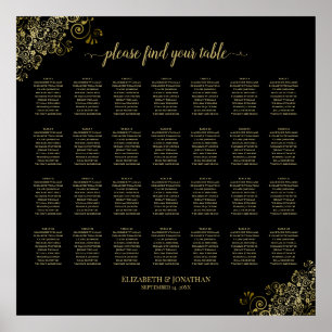 Poster 28 Gráfico de Assentos de Casamento de Mesa Amigo