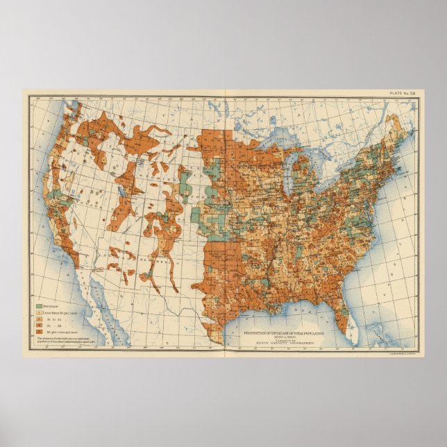 Pôster 28 Increase 1890 to 1900 (Frente)