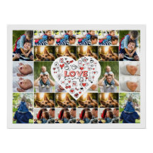 28 Moldura de Colagem de Fotos com Centro de Peça