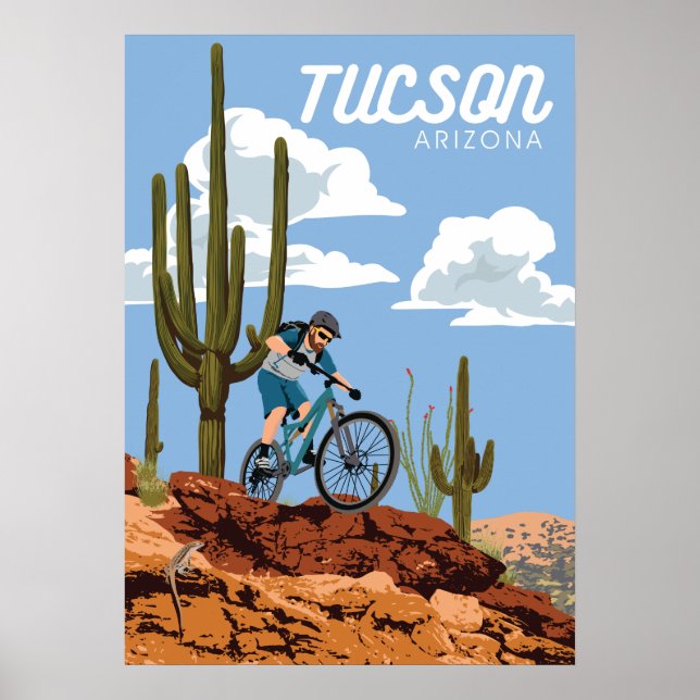 Poster 28"x20" Mountain Bike - Tucson, Arizona (Frente)