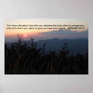 Pôster 29:11 do Mt. Mitchell North Carolina - do Jeremiah