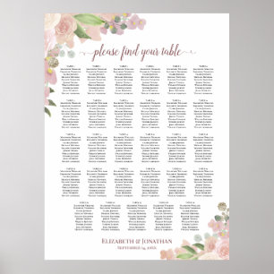Poster 29 Mesa Elegante Gráfico de Assentos de Casamento