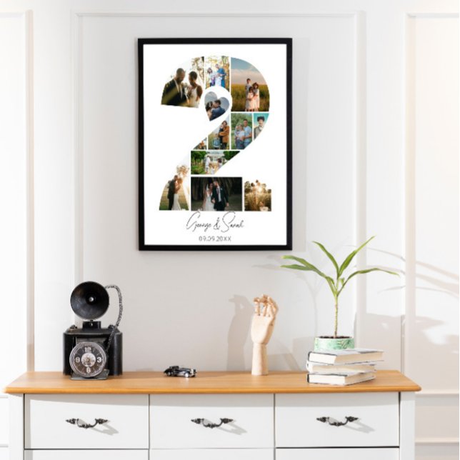 Poster 2 anos juntos Fotografia Collage Wedding Aniversár (Criador carregado)