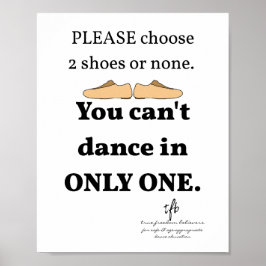 Poster 2 Calçados ou None White Dance Studio