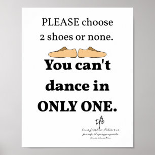 Poster 2 Calçados ou None White Dance Studio
