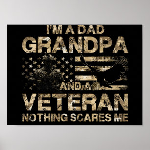 Poster 2 Camisa de Veterano dos EUA Avô Bandeira American
