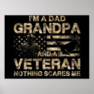 Poster 2 Camisa de Veterano dos EUA Avô Bandeira American