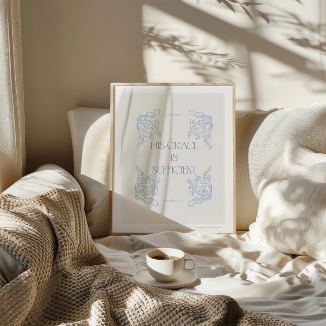 Poster 2 Corintianos 12:9 Sua Graça É Suficiente (Criador carregado)