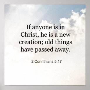 Poster 2 Corintianos 5:17, verso Bíblia,