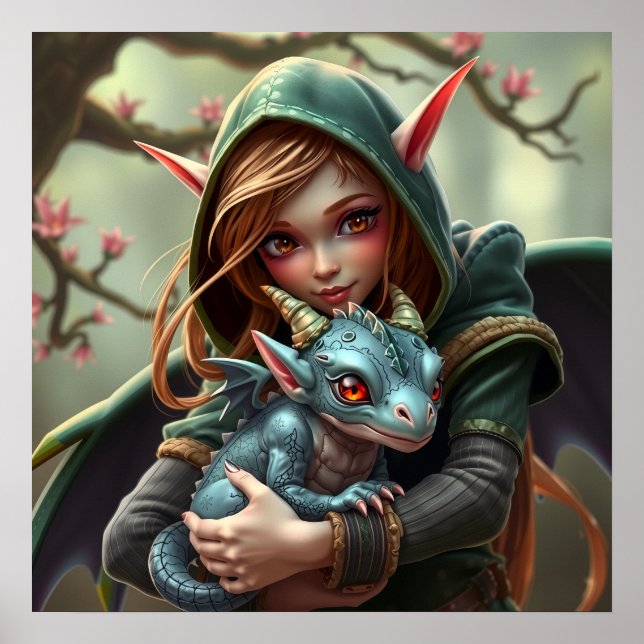 Poster #2 Elfo e dragão bebê (Frente)