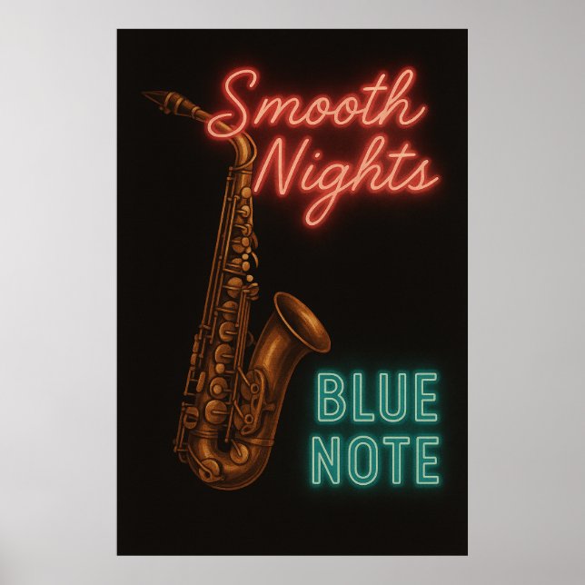 Poster 2 Noites Suaves na Nota Azul, Vintage (Frente)