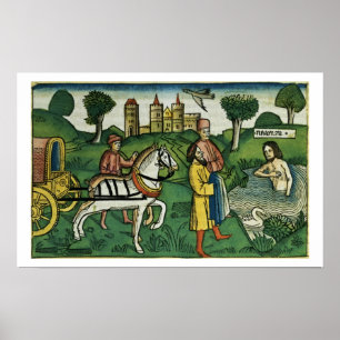 Pôster 2 reis 5 14 a limpeza de Naaman, 'do NU