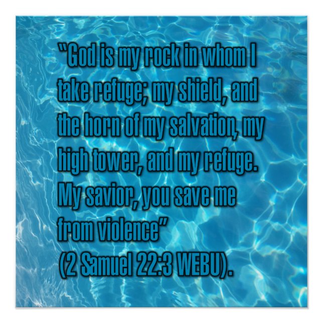 Pôster 2 Samuel 22:3 WEBU (Frente)