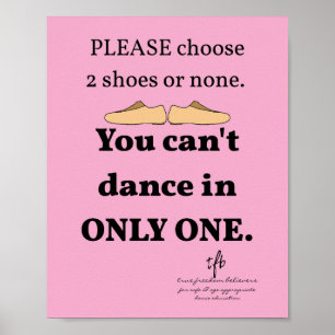 Poster 2 Sapatos ou Nenhum Lt. Rosa Estúdio de Dança