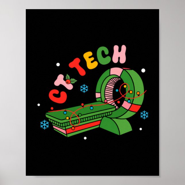 Poster (2 Sided) Santa's Favorite Ct Tech Christmas Techn (Frente)