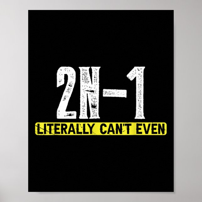 Poster 2n-1 Eu literalmente não consigo (Frente)