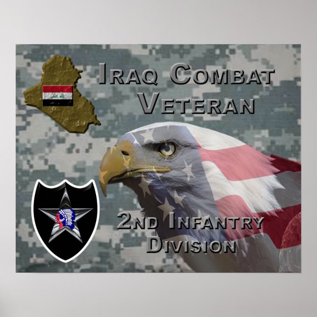 Poster 2nd Infantry Div Iraq Combat Veteran (Frente)