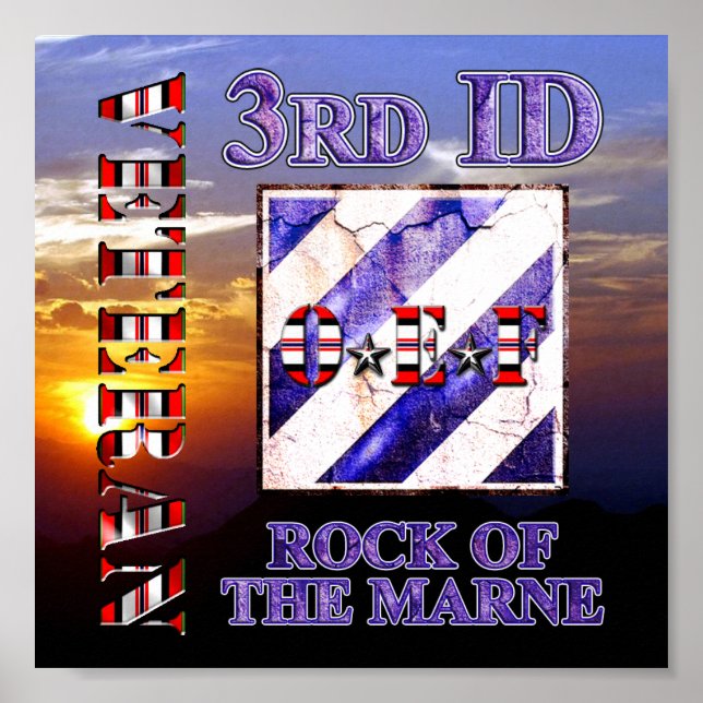 Poster 3ª Divisão de Infantaria OEF Veteran (Frente)