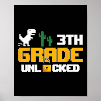 Poster 3ª Série Desbloqueado Jogo de Vídeo Divertido de D