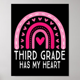 Poster 3º grau tem meu Dia de os namorados cardíaco