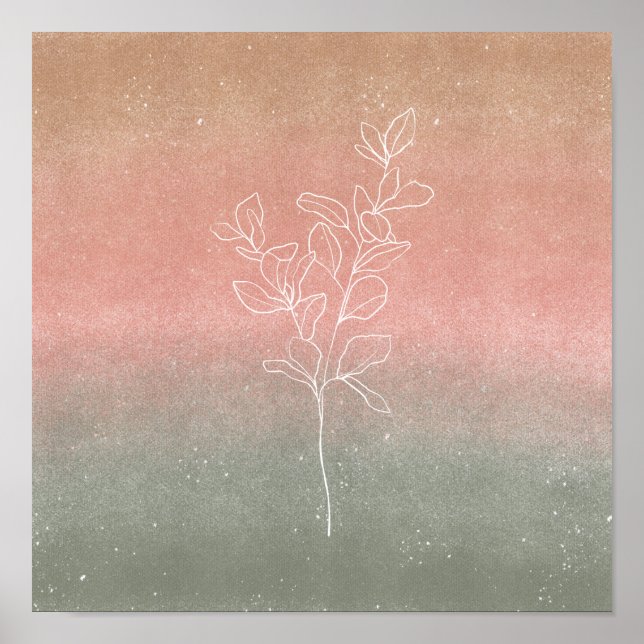 Poster 30,5 x 30,5 cm - Folhas (Frente)