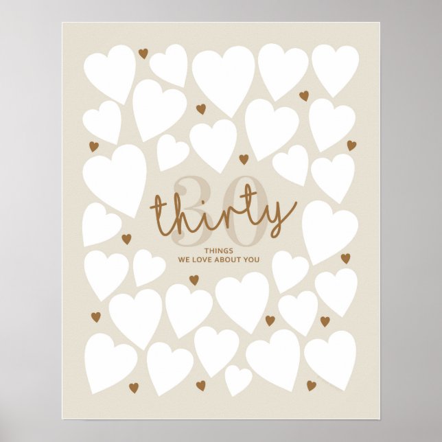 Poster 30 Coisas Que Amamos Sobre Você (Frente)