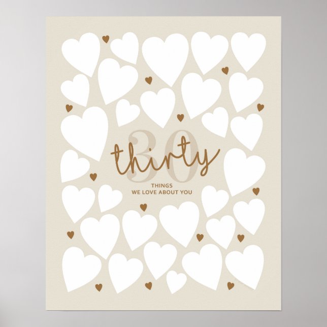 Poster 30 Coisas Que Amamos Sobre Você (Frente)