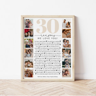 Pôster 30 Razões Que Te Amo Aniversário, Keepsasaokit Pre