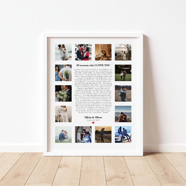 Poster 30 Razões Que Te Amo Dar Para A Esposa, Namorada (Criador carregado)