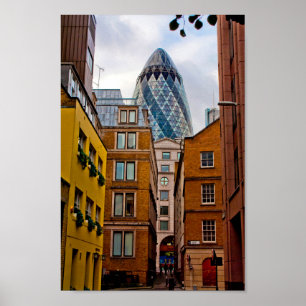 Poster 30 Ruas Mary Ax The Gherkin London Inglaterra