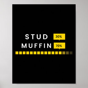 Poster 30 Stud 70 Homens Dias de os pais Dizendo Muffin M