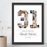 Poster 31º Aniversário Número 31 Colagem Personalizada de<br><div class="desc">Comemore o 31º aniversário com este poster de colagem de fotos número 31 personalizado. Este presente personalizável também é perfeito para o aniversário de casamento. É uma maneira excelente de mostrar memórias preciosos do seu casamento e da sua vida casada. A poster apresenta uma coleção de fotos capturando aqueles momentos...</div>