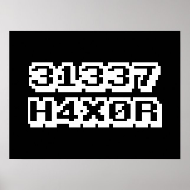 PÔSTER 31337 H4X0R (Frente)
