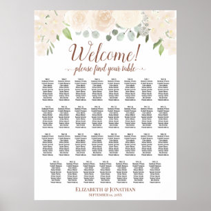 Poster 31 Gráfico de Casamento de Rosas de Pêssegos Pálid