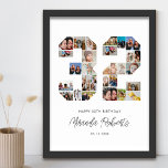Poster 32º Aniversário Número 32 Colagem Personalizada de<br><div class="desc">Comemore o 32º aniversário com este poster de colagem de fotos número 32 personalizado. Este presente personalizável também é perfeito para o aniversário de casamento. É uma maneira excelente de mostrar memórias preciosos do seu casamento e da sua vida casada. A poster apresenta uma coleção de fotos capturando aqueles momentos...</div>