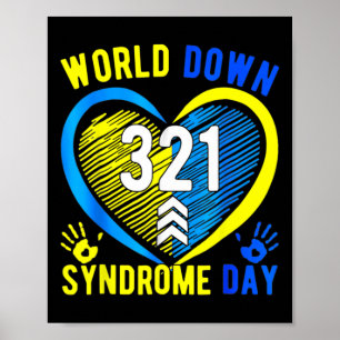 Poster 321 Dia Mundial da Síndrome de Down Azul Amarelo