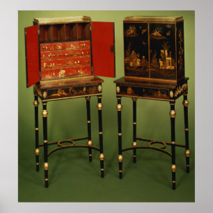 Pôster 32: Dois armários do Chinoiserie, c.1770