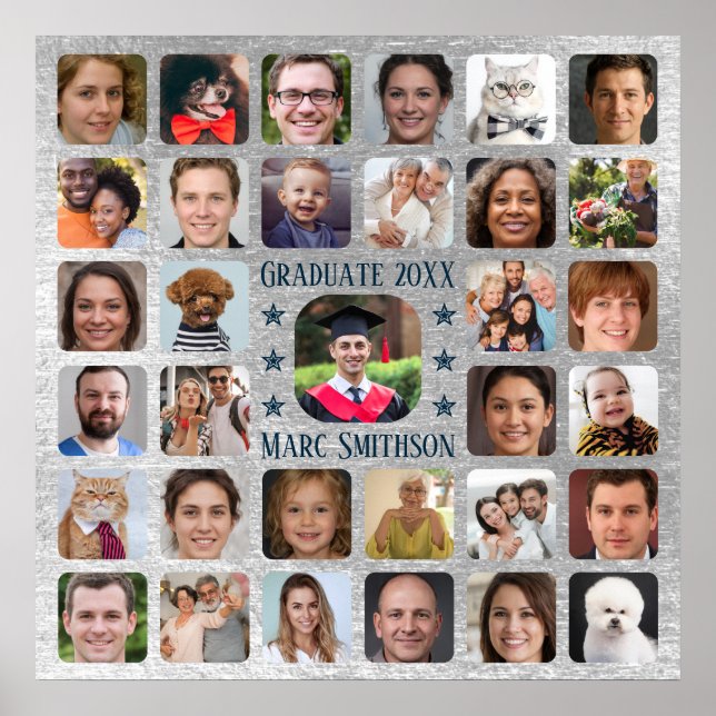 Poster 33 Fotos para personalizar o quadrado da Festa de  (Frente)