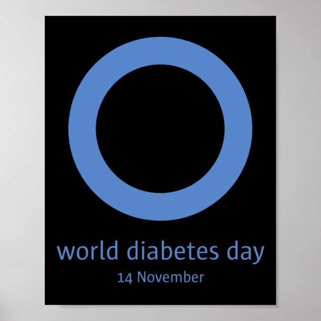 Poster &#34;Dia Mundial da Diabetes &#34; Sensibilização  (Frente)