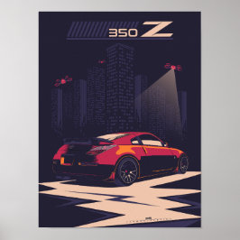 Poster 350Z car illustration art