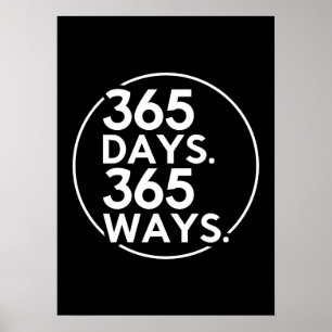 Poster 365 Dias, 365 Maneiras - Sucesso, Gym, Hustle, Gri